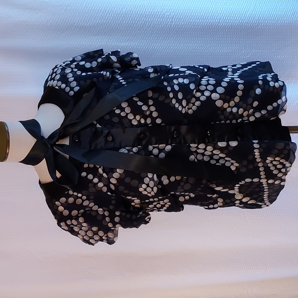 J S Collections Women's Black Grey Top Buttoned Silk Lined Ruffles Dress…
